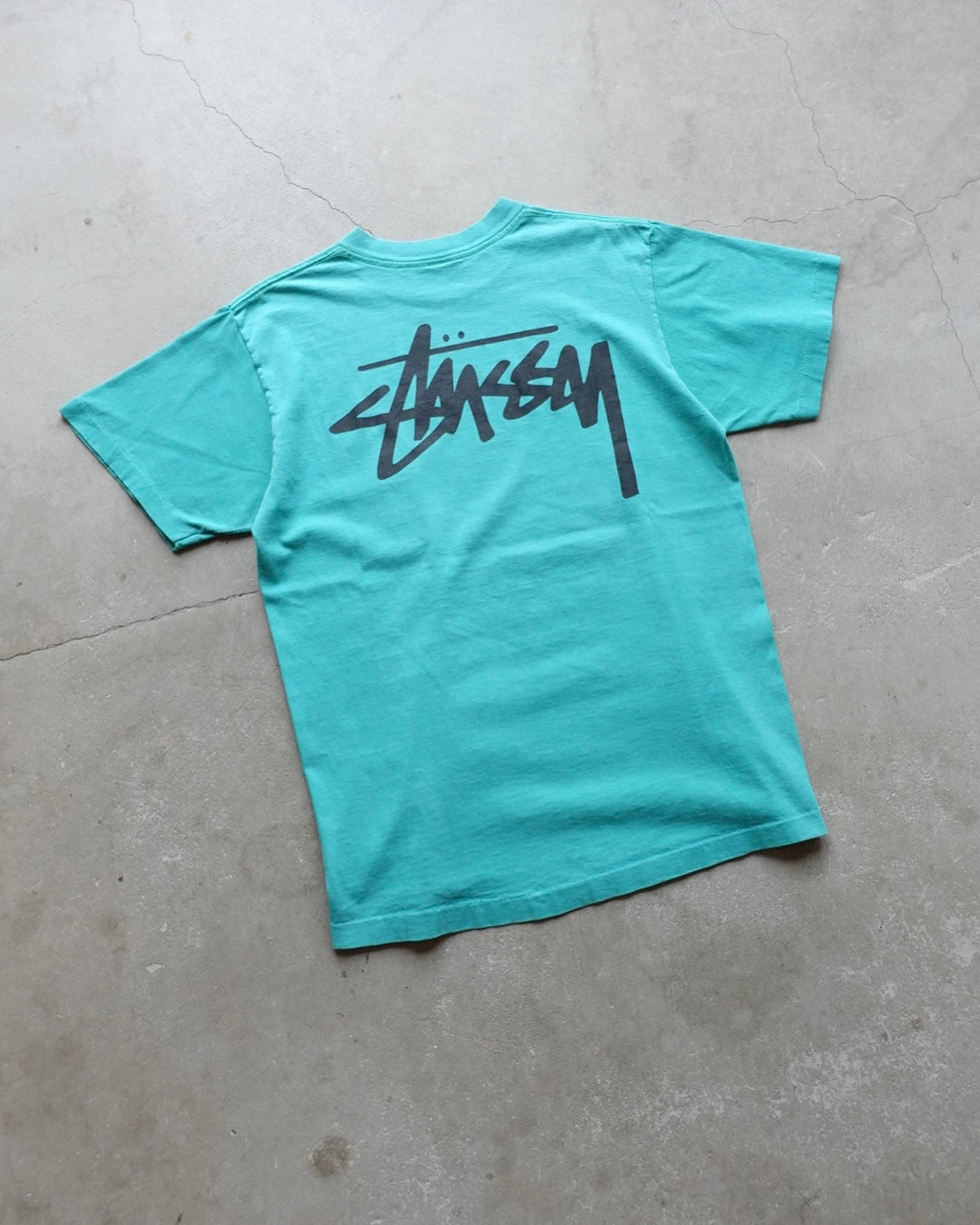 90s Stussy T-Shirt Tiffany Blue / Made in USA