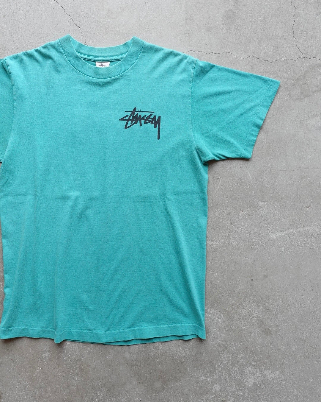 90s Stussy T-Shirt Tiffany Blue / Made in USA
