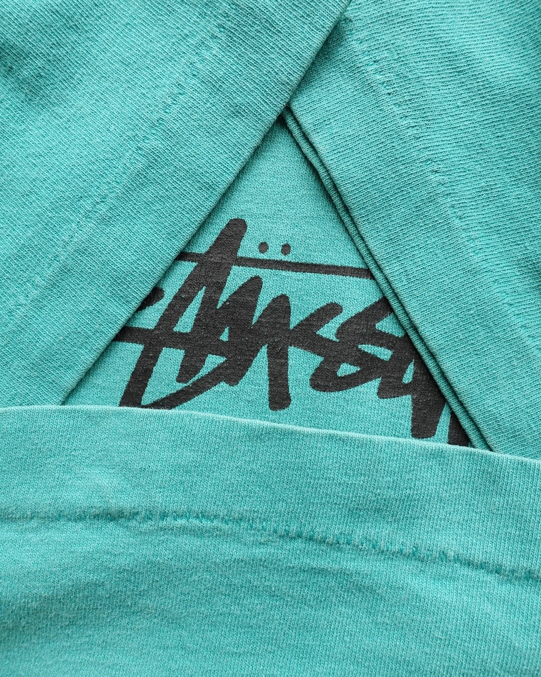 90s Stussy T-Shirt Tiffany Blue / Made in USA