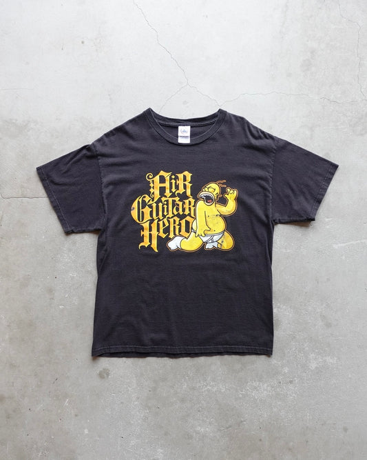 The Simpsons Air Guitar Hero T-Shirt Black