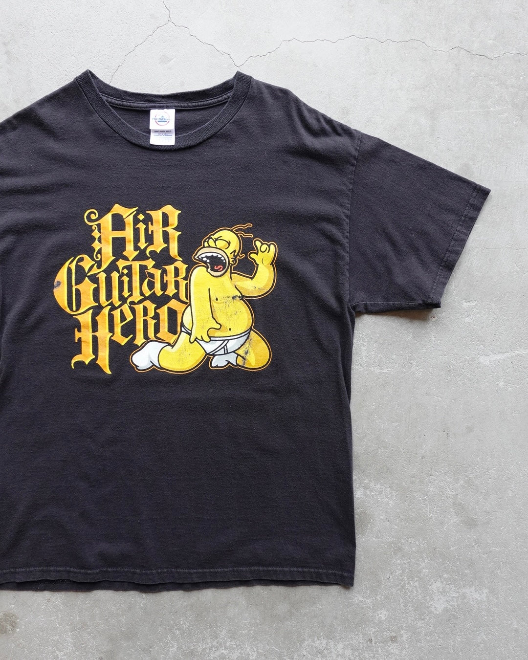 The Simpsons Air Guitar Hero T-Shirt Black
