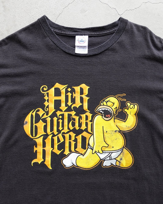 The Simpsons Air Guitar Hero T-Shirt Black