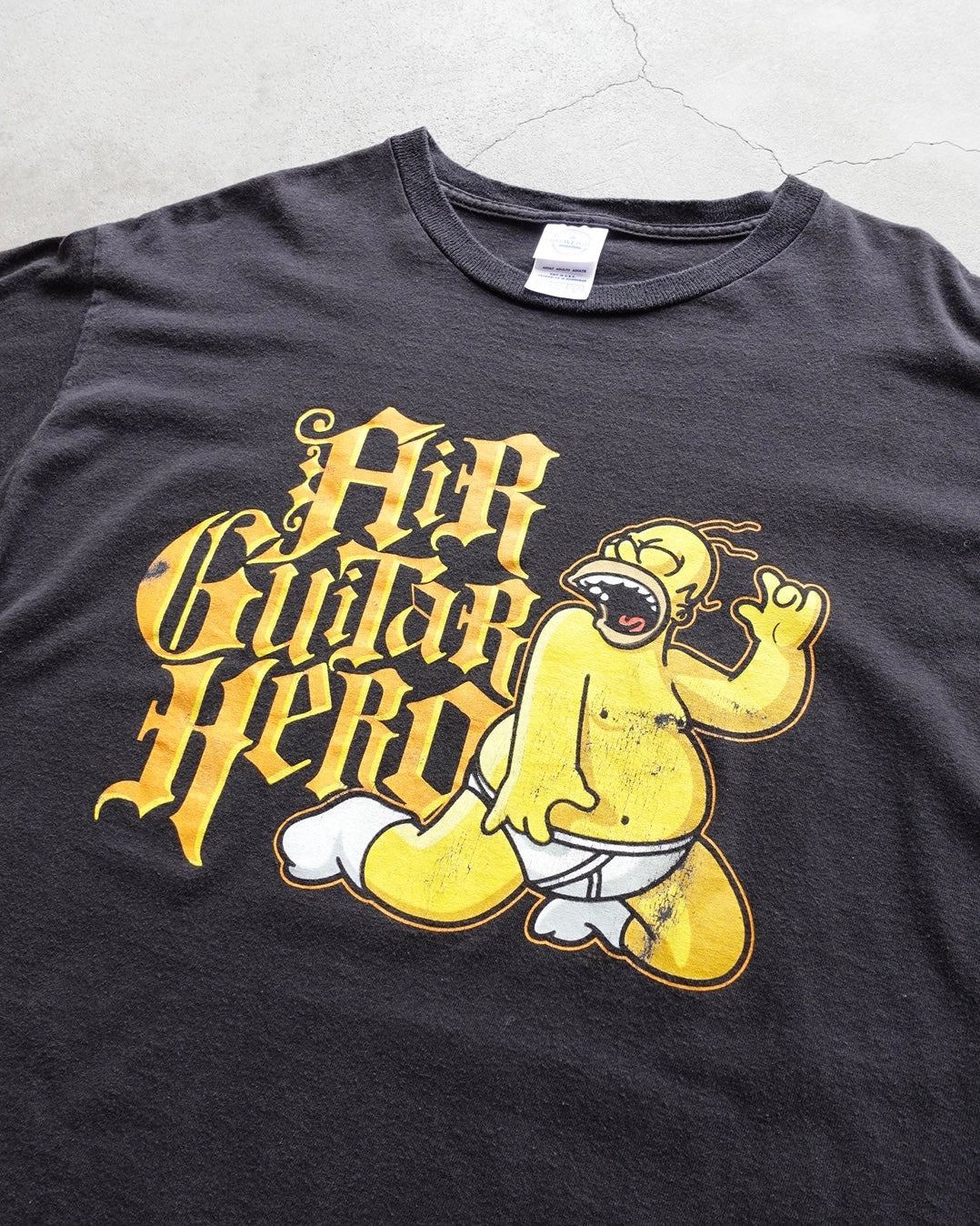 The Simpsons Air Guitar Hero T-Shirt Black