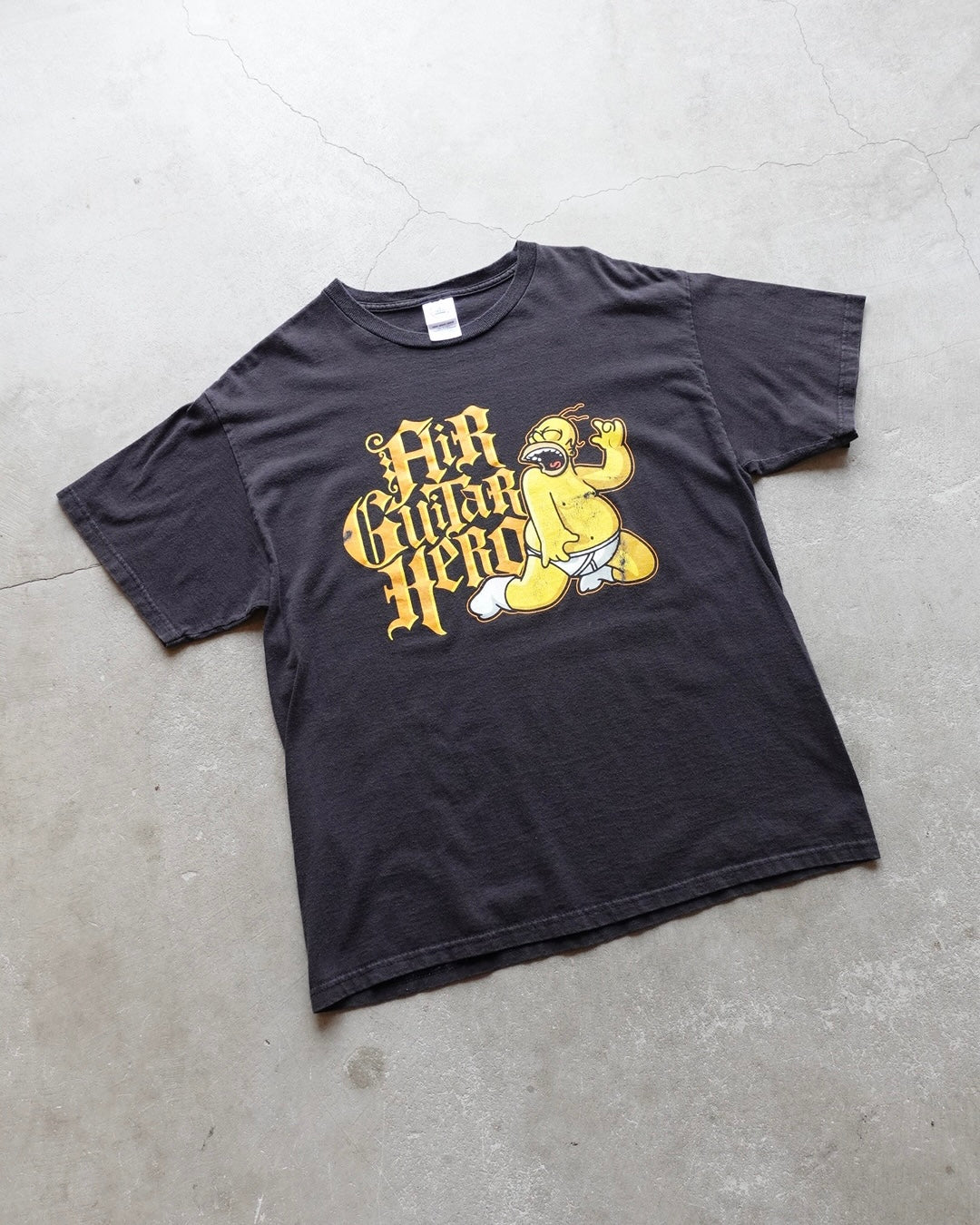 The Simpsons Air Guitar Hero T-Shirt Black