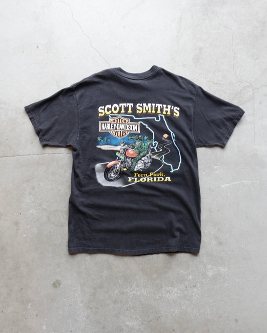 90s Harley-Davidson Black Pocket T-Shirt / Made in USA