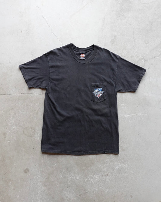 90s Harley-Davidson Black Pocket T-Shirt / Made in USA