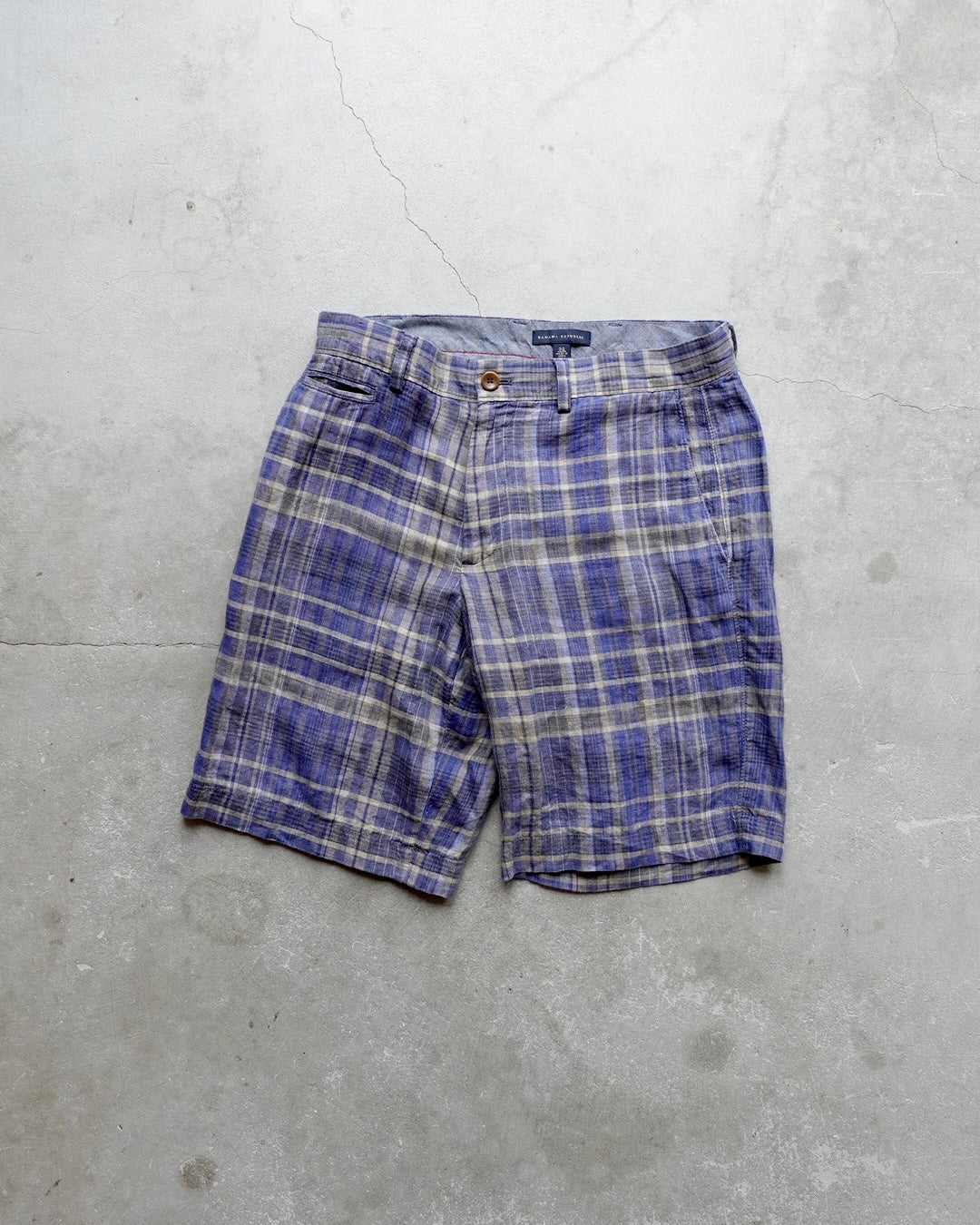 Banana Republic Linen Check Shorts