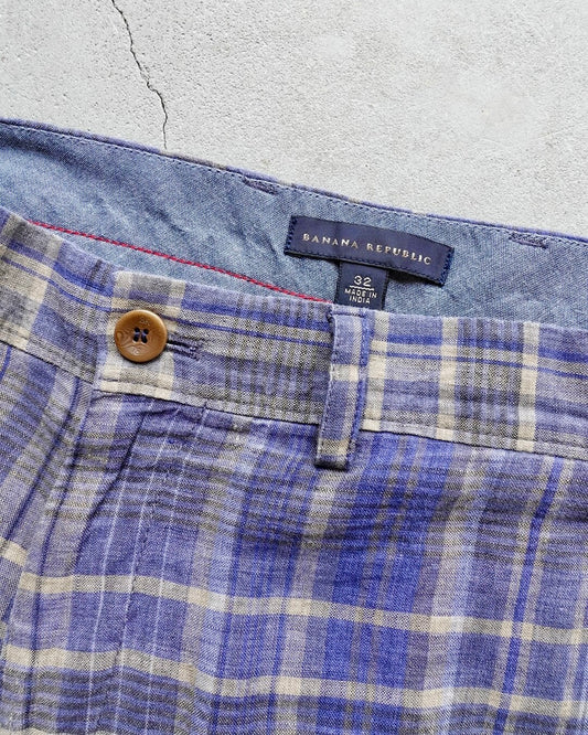 Banana Republic Linen Check Shorts