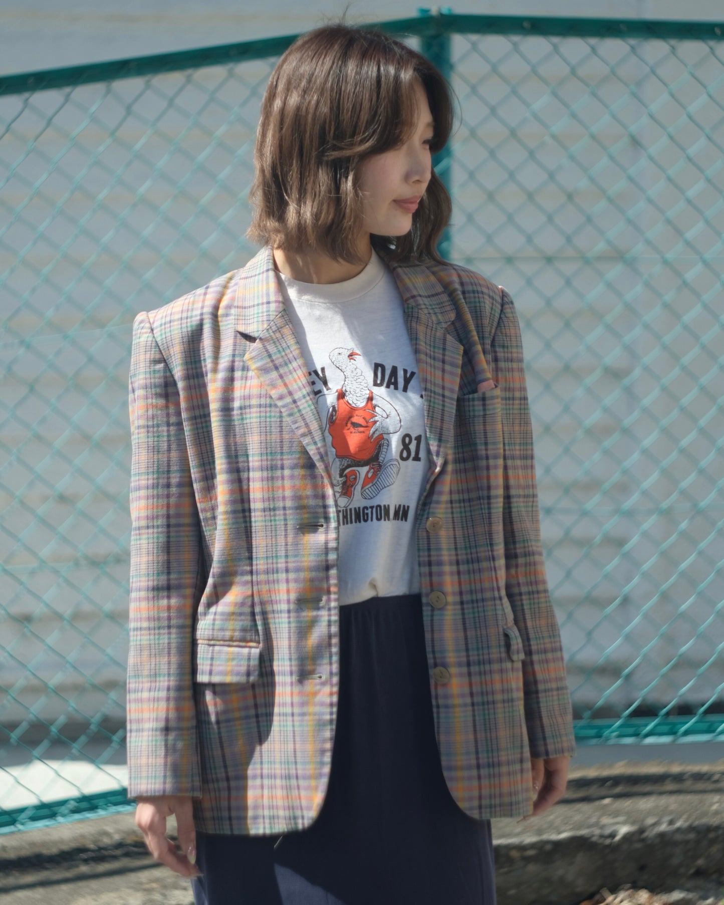 90s GAP Check Tailored Jacket