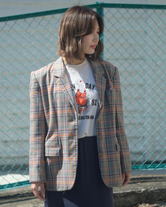 90s GAP Check Tailored Jacket