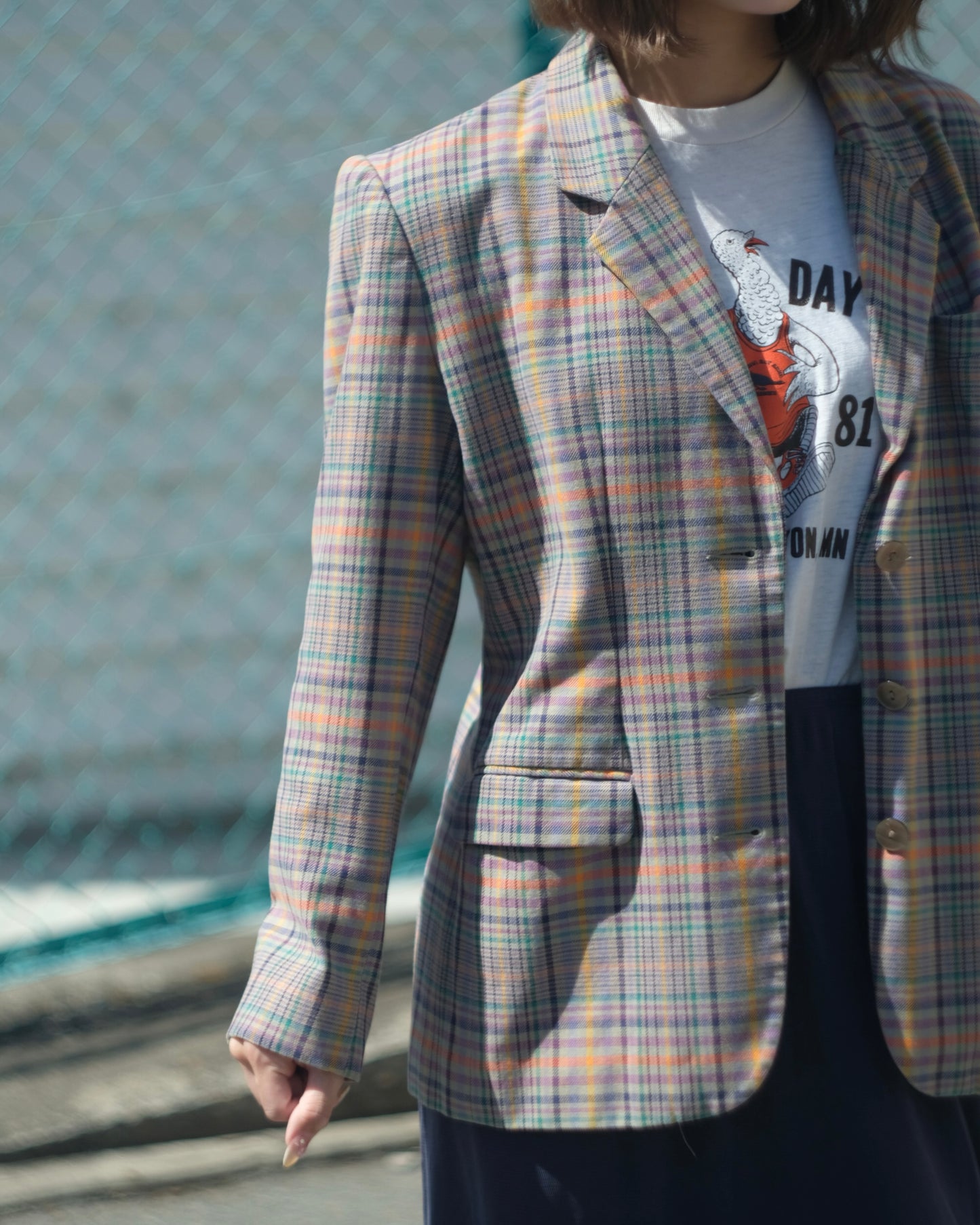 90s GAP Check Tailored Jacket