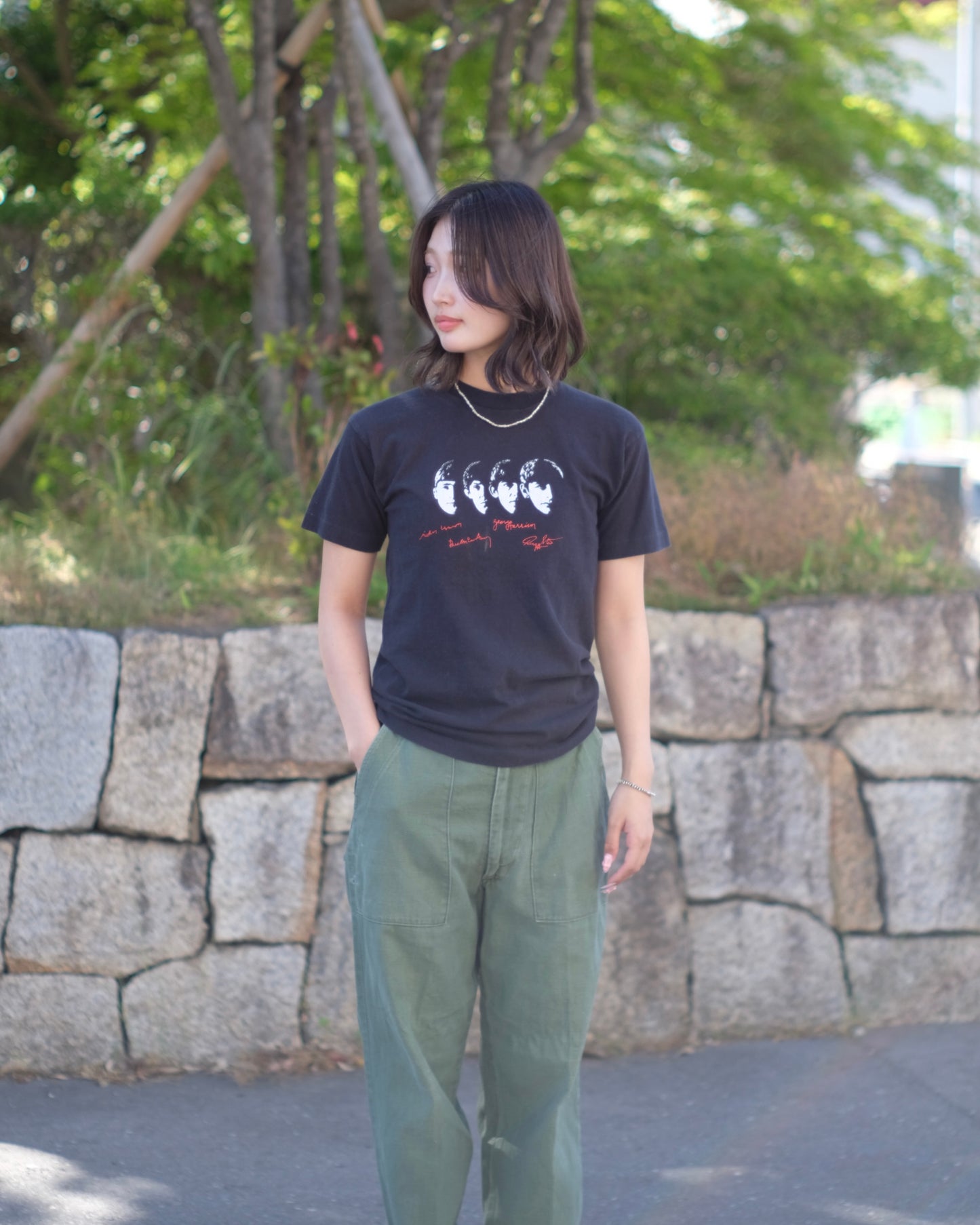 90s The Beatles Portrait Tee 'Black'