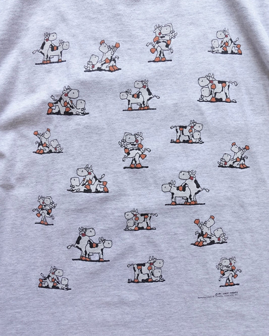 90s Coast Trends Cow All-Over Print T-Shirt / Made in USA