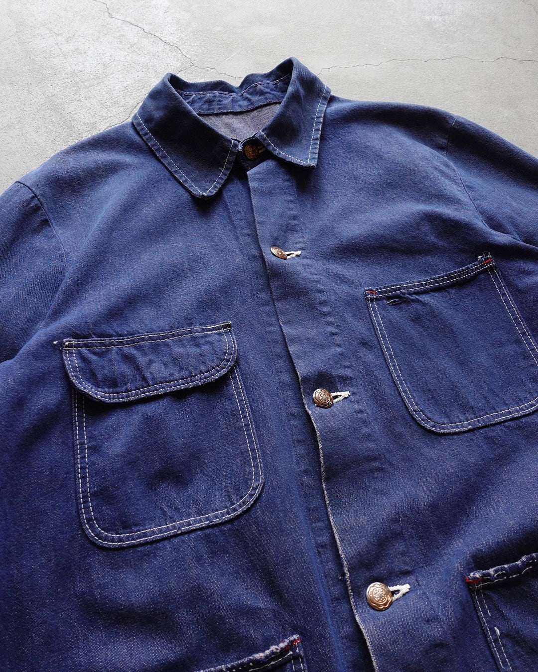 60s-70s Wrangler Denim Coverall Chore Coat