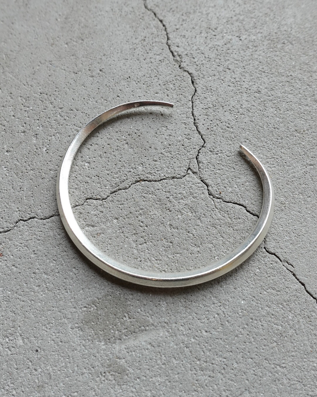 Karen Silver Hammered Bangle #3