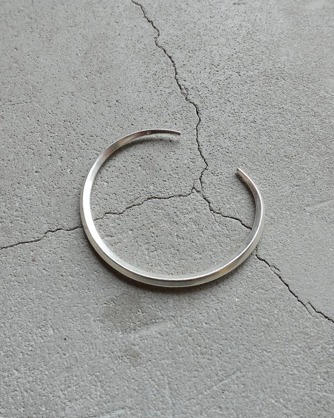 Karen Silver Hammered Bangle #3